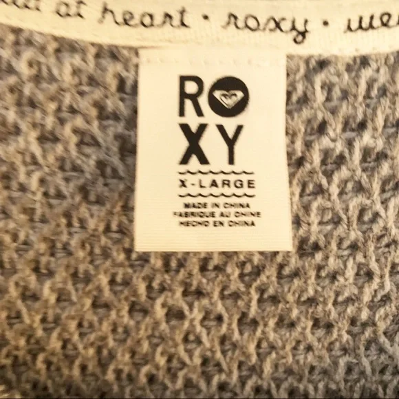 Roxy Quicksilver Gray Knit Sweater Dress - Size XL - Picture 8 of 8